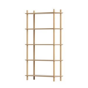 Artiss 5-Tier Wooden Bookshelf Display – 15mm MDF, Pine Legs, 80x30x150cm, 20kg Capacity, Anti-Tip Safety,