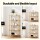 Artiss 5-Tier Wooden Bookshelf Display – 15mm MDF, Pine Legs, 80x30x150cm, 20kg Capacity, Anti-Tip Safety,