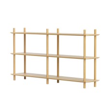 Artiss 3-Tier Bookshelf Display Stand - Pine Wood Legs, 15mm MDF, 160x30x82cm, Anti-Tip Safety, 20kg/S