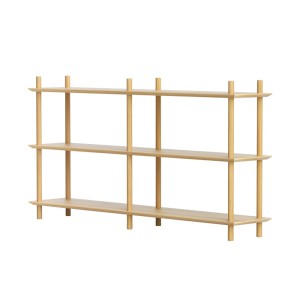 Artiss 3-Tier Bookshelf Display Stand - Pine Wood Legs, 15mm MDF, 160x30x82cm, Anti-Tip Safety, 20kg/S
