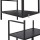 Artiss Bookshelf 5-Tier Display Shelf, Metal & Particle Board, Black, 60x33x171 cm, Industrial Design, Easy Assembly