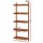Artiss Floating Bookshelf, MDF 5-Tier, Oak, 77.5x25x180cm, Contemporary Display Shelf, Easy Assembly, Adjustable