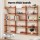 Artiss Floating Bookshelf, MDF 5-Tier, Oak, 77.5x25x180cm, Contemporary Display Shelf, Easy Assembly, Adjustable