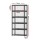 Artiss 5-Tier Black Display Cabinet Bookshelf with Bamboo Frame, Clear Acrylic Panels, and Magnetic Door Closure