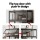 Artiss 5-Tier Black Display Cabinet Bookshelf with Bamboo Frame, Clear Acrylic Panels, and Magnetic Door Closure