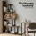 Artiss 5 Tier Ladder Bookshelf Corner Shelf 5‑Tier L Shaped Bookcase Walnut and Black Metal Frame 160cm