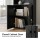 Artiss 6-Tier Black Display Bookshelf Cabinet 60cm W x 180cm H Tall Industrial Storage Unit with Closed Base