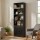 Artiss 6-Tier Black Display Bookshelf Cabinet 60cm W x 180cm H Tall Industrial Storage Unit with Closed Base