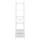 Artiss 5 Tier Ladder Bookshelf Bookcase with 2 Fabric Drawers White 39x29.5x161cm Sturdy Frame Display