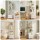 Artiss 5 Tier Ladder Bookshelf Bookcase with 2 Fabric Drawers White 39x29.5x161cm Sturdy Frame Display