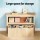 Keezi Kids Bookshelf with 3 Drawers, Wooden Toy Organiser, 95.5cm High, Non-Toxic, Easy-Clean, Child-Safe Design