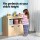 Keezi Kids Bookshelf with 3 Drawers, Wooden Toy Organiser, 95.5cm High, Non-Toxic, Easy-Clean, Child-Safe Design