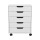 Artiss 5-Drawer Filing Cabinet, Mobile Rolling Storage Chest, Particle Board, White, 49x41x62cm, Locking Wheels