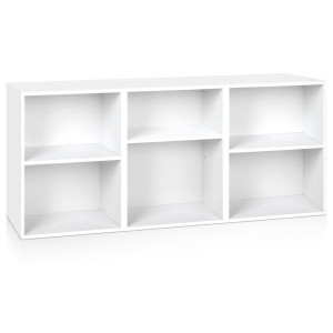 Artiss VENA White 3-Piece Cube Bookshelf Set - Adjustable 5-Height Shelves, Solid 15mm Particle Board, 48x24x60cm