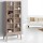 Artiss BERG Oak Bookshelf CD Storage Rack - 28 Adjustable Shelves, 60x32x150cm, Particle Board, Light Wood Tone