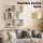Artiss White S-Shape Floating Wall Shelf 3-Tier 80x19x95cm High-Capacity Display Storage Organiser Unit