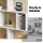Artiss White S-Shape Floating Wall Shelf 3-Tier 80x19x95cm High-Capacity Display Storage Organiser Unit