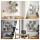 Artiss White S-Shape Floating Wall Shelf 3-Tier 80x19x95cm High-Capacity Display Storage Organiser Unit