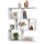 Artiss White S-Shape Floating Wall Shelf 3-Tier 80x19x95cm High-Capacity Display Storage Organiser Unit