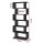 Artiss RIVA 6-Tier Black Bookshelf - Stylish S-Shape Display, Durable, Easy Assembly, Perfect for Home or Office