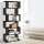 Artiss RIVA 6-Tier Black Bookshelf - Stylish S-Shape Display, Durable, Easy Assembly, Perfect for Home or Office