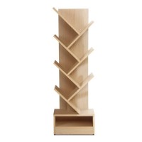 Artiss Tree Bookshelf, 7-Tier, Particle Board, Natural, 40x19.5x124cm - Versatile, Stylish, Easy Assembly