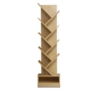 Artiss Tree Bookshelf, Particle Board, Natural Finish, 40x19.5x150cm, 9 Tiers, Creative Design, Easy Assembly