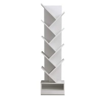 Artiss Tree Bookshelf, Particle Board, 9 Tiers, White, 40x19.5x150cm, Nature-Inspired Design, Sturdy & Easy Assembly