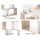 Artiss 5-Tier Bookshelf RITA - White & Oak Display Shelf, Sturdy Particle Board, 80x30x180cm, Home/Office Storage