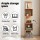 Artiss 5-Tier S-Shaped Bookshelf Oak 40x40x154cm Particle Board Melamine 30kg Per Shelf Anti-Tip Kit