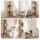 Artiss 5-Tier S-Shaped Bookshelf Oak 40x40x154cm Particle Board Melamine 30kg Per Shelf Anti-Tip Kit