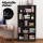 Artiss Bookshelf 5 Tiers Particle Board Black 110x40x170cm - Elegant Storage & Display with Adjustable Shelves