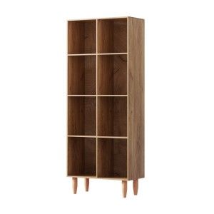 Artiss Bookshelf Bookcase, Walnut Particle Board, 4 Tiers, 60x30x150cm, Sturdy Design, Easy Assembly, Anti-Tip Safety