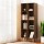Artiss Bookshelf Bookcase, Walnut Particle Board, 4 Tiers, 60x30x150cm, Sturdy Design, Easy Assembly, Anti-Tip Safety