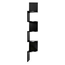 Artiss 5-Tier Black Wall Shelf Bookshelf - Floating Corner Design, Space-Saving, 19x19x123cm, Easy DIY Assembly Artiss 5-Tier Black Wall Shelf Bookshelf - Floating Corner Design, Space-Saving, 19x19x123cm, Easy DIY Assembly