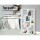 Artiss Floating Wall Shelves Bookshelf, 15mm Particle Board, 85x16x48cm, White, 8 Compartments, Home Office Decor