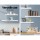 Artiss Floating Wall Shelf Set of 3, White - Solid Wood, Easy Install, 10kg Max Load, 40/60/80cm Lengths, 20cm