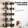 Artiss Walnut 5-Tier Bookshelf: E1 Particle Board & Metal Frame, 20kg/Shelf, 80x31x182cm, Anti-Tip Kit Included