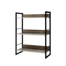 Artiss Bookshelf 3 Tiers, Engineered Wood & Metal, 70.5x30x90cm, Black & Oak, Modern Display Shelf, Easy Assembly Artiss Bookshelf 3 Tiers, Engineered Wood & Metal, 70.5x30x90cm, Black & Oak, Modern Display Shelf, Easy Assembly