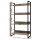 Artiss Bookshelf 4 Tiers, Engineered Wood & Metal, 70.5x30x125cm, Black & Oak, Modern Display Shelf, Durable & Stylish