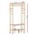 Artiss 169cm Bamboo Clothes Rack Wardrobe Coat Stand with Hanging Rail, Side Hooks, and 360° Lockable Wheels