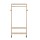 Artiss 169cm Bamboo Clothes Rack Wardrobe Coat Stand with Hanging Rail, Side Hooks, and 360° Lockable Wheels
