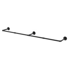 Artiss Clothes Rack, Metal, Black, 175x27x9cm, Wall-Mounted, Space-Saving, Durable, Easy Assembly, 1-Year Warranty Artiss Clothes Rack, Metal, Black, 175x27x9cm, Wall-Mounted, Space-Saving, Durable, Easy Assembly, 1-Year Warranty