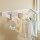 Artiss Wall-Mounted Clothes Drying Rack, Foldable & Space-Saving, 5 Stainless Steel Rods, 100x50cm, White & Silver