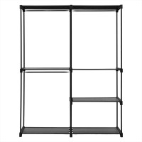Artiss 181cm Wardrobe Clothes Rack with Sturdy Metal Frame, 3 Hanging Rods & 4 Shelves for Ample Storage Space
