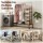 Artiss Double Rod Clothes Rack 4-in-1 Heavy Duty Metal Garment Rail with Mesh Shelves and Lockable Casters