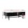 Artiss Coffee Table, Particleboard & Metal, Black, 110x59x42cm, Marble Design, Storage Shelf & Drawers, Modern Style