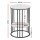 Artiss Set of 2 Side Tables 2-Tier Round Marble Effect Coffee Tables White Black Metal Frame MDF Top