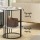 Artiss Set of 2 Side Tables 2-Tier Round Marble Effect Coffee Tables White Black Metal Frame MDF Top