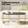 Artiss Coffee Table, Marble Effect MDF, 100x50x45cm, Black & Gold, Modern Metal Frame, Easy Assembly